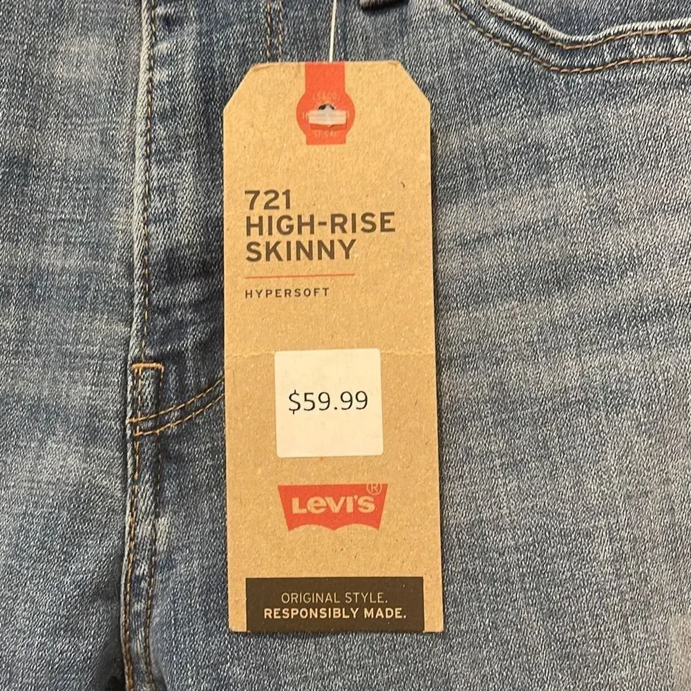 LEVE’S 721 HIGH RISE SKINNY WOMEN'S JEANS W24 / L30. - Picture 8 of 16
